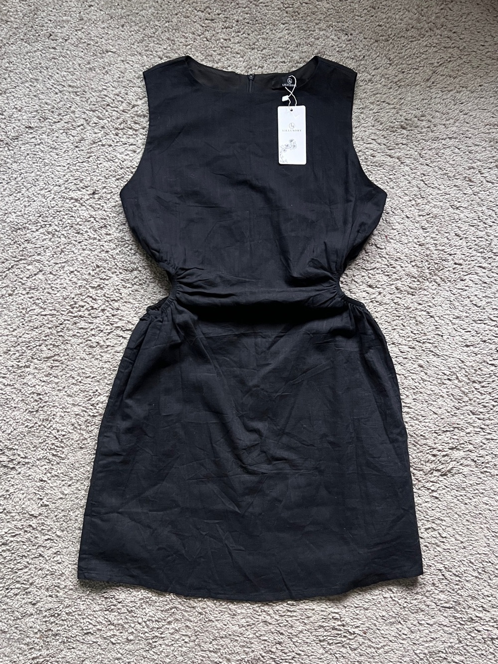 NWT Lillusory Black Cut Out Mini Dress size Medium